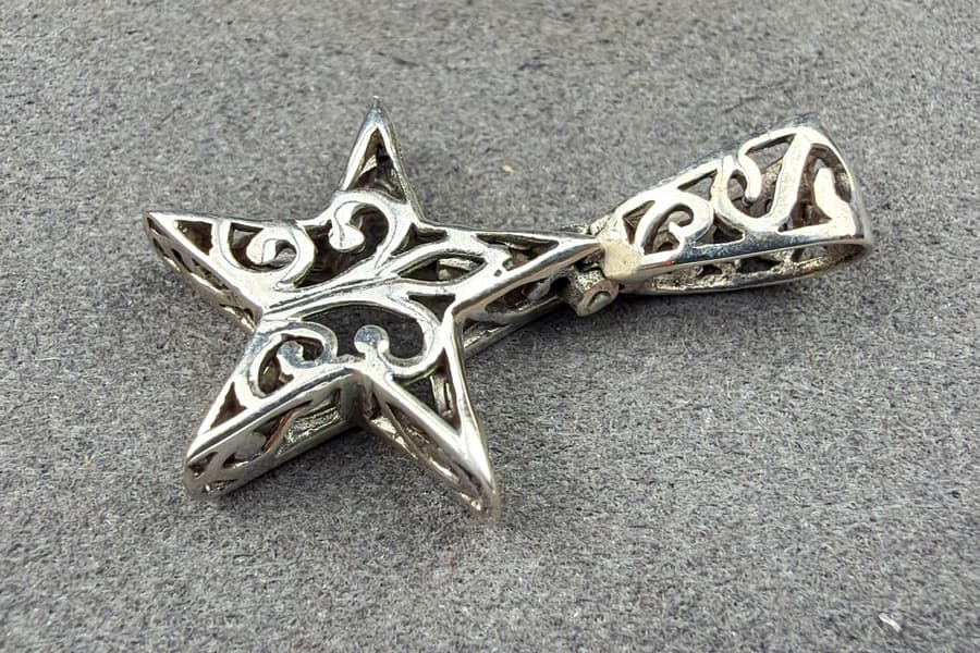 Silber Anhänger \Stern\